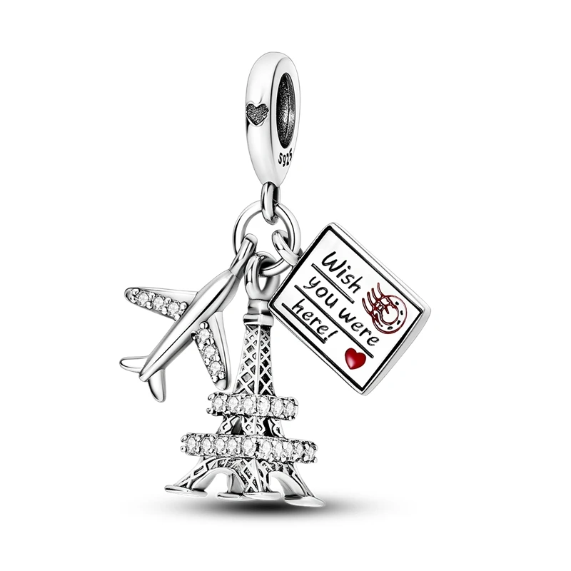 Sterling Silver Pendant Charms Key Ring Bag Holder