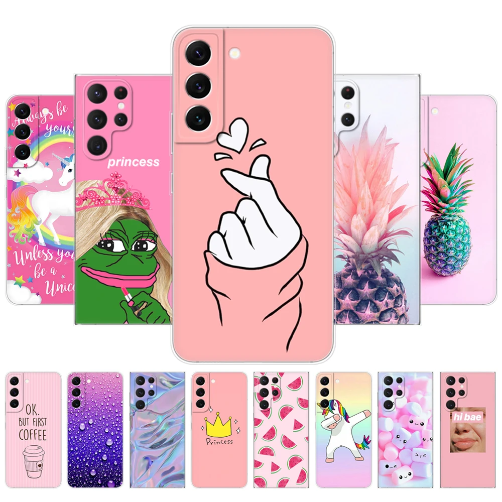 Per Samsung Galaxy S22 | S22 + | Custodia S22 Ultra 5G Per Samsung S22 Plus Cover Posteriore Per Telefono Galaxy 22 S 22 Paraurti Funda Silicon Tpu