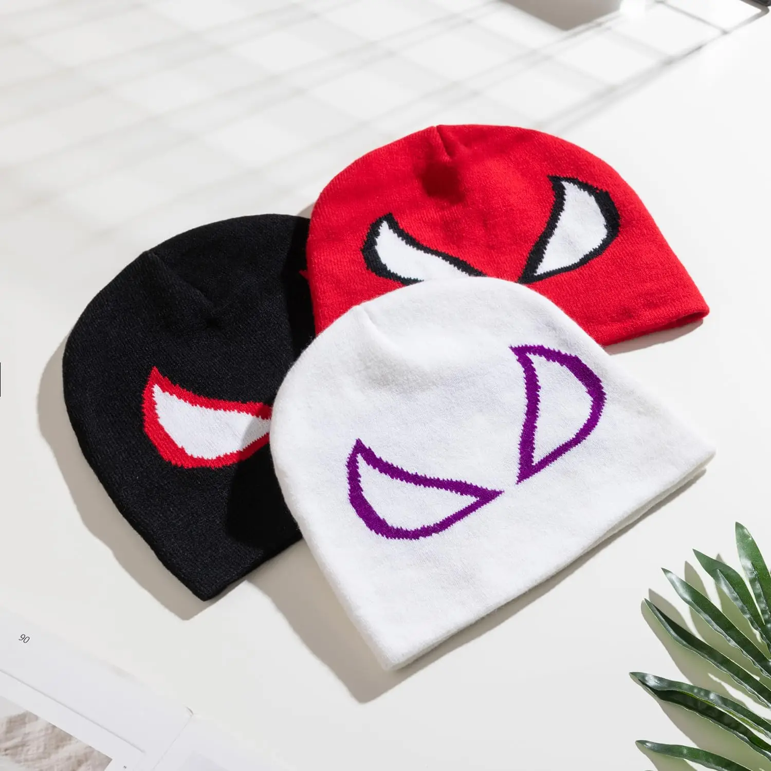 New Y2K Beanies Spider Miles Gwen Peter Beanie Gothic Acrylic
