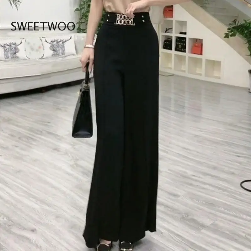 Women Casual Top Wide Leg Pants Suit 2022 Summer New Versatile Fashion Korean Two Piece Set Female Tracksuit Clothing Tide Chic