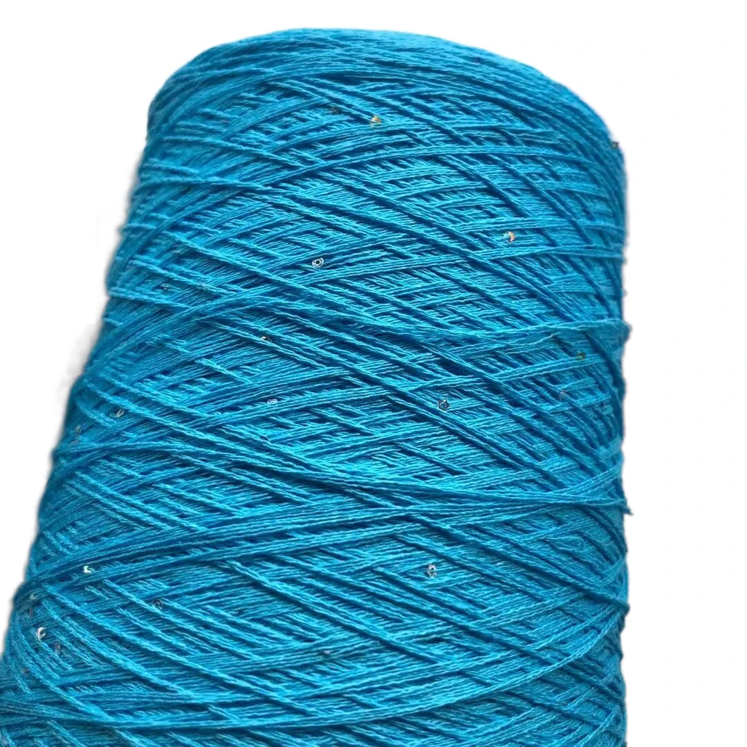 Italy 500g 2000mm sequin Linen yarn for hand knitting silk lace yarn to crochet shinny paillettes line to knit thread 1mm thick 5