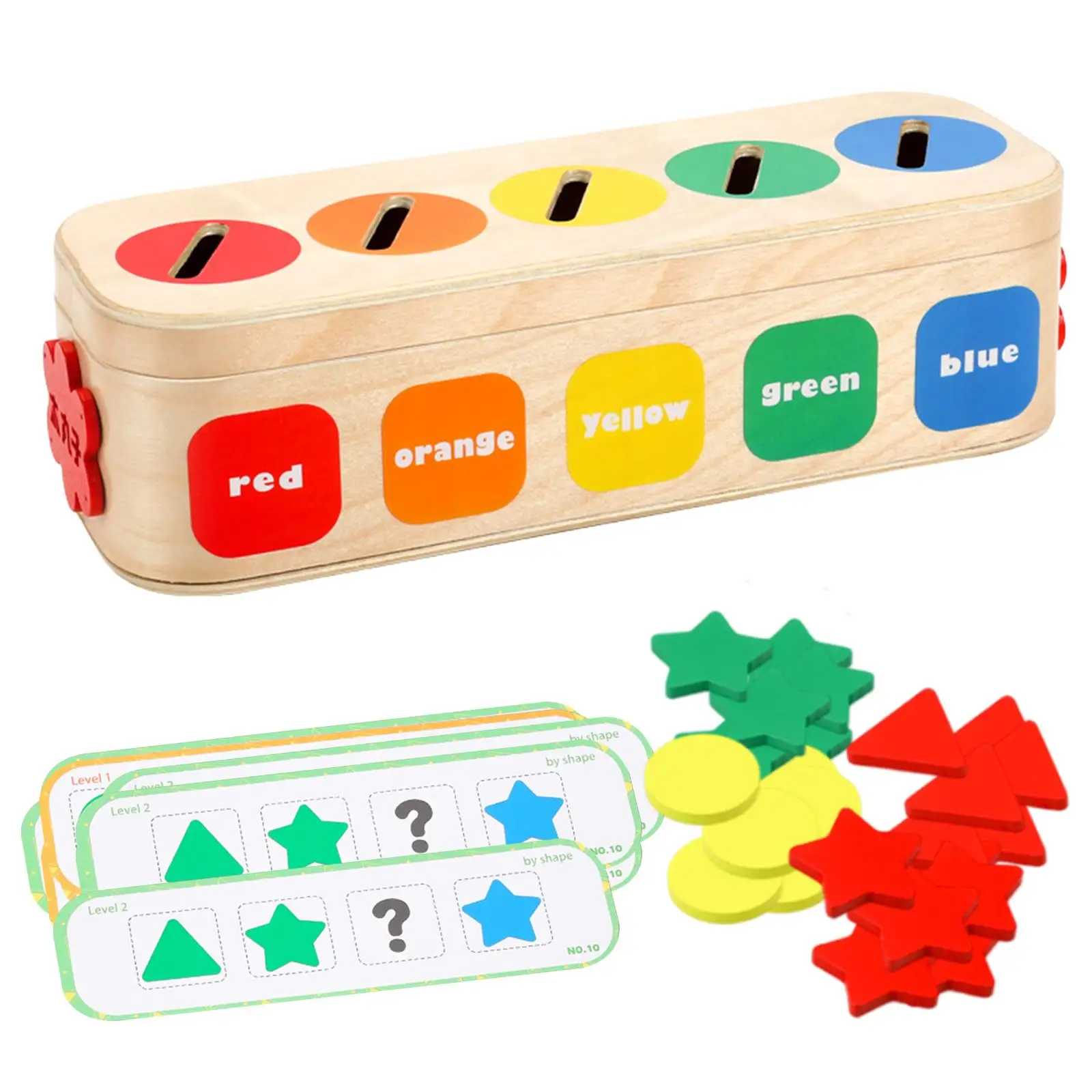 

Montessori Shape Color Sorting Toy Block Puzzles Geometric Matching Block for Children Boy Girls Ages 2~4 Kids Birthday Gifts