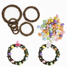 

DIY Easter Decoration Natural Rattan Wreath for Easter Egg Decor Easter Party Favors Easter Decorations for Home Wedding Garland