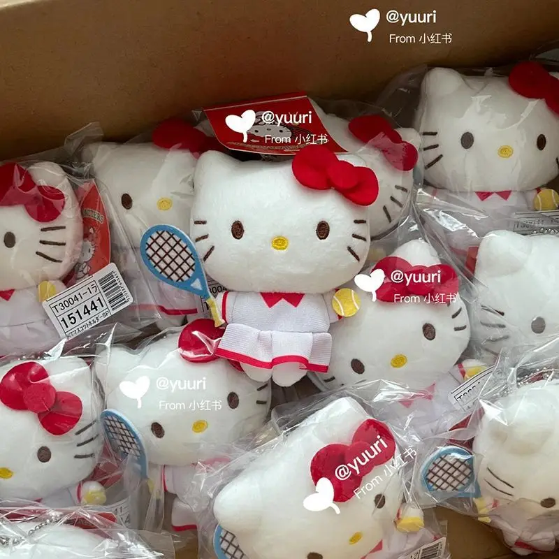 

Kawaii Sanrio мультфильм Hello Kitty плюшевая подвеска милая картина для тенниса рюкзак украшение кукла брелок детские рождественские подарки