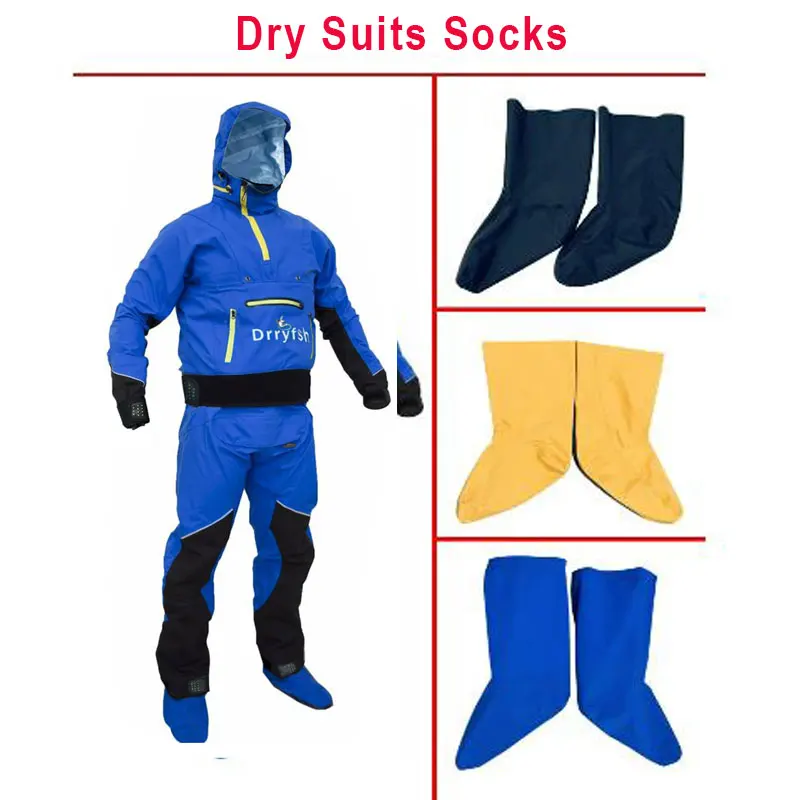4LayerWaterproofBreathableDrysuitsSocksDurableReplacementFabric