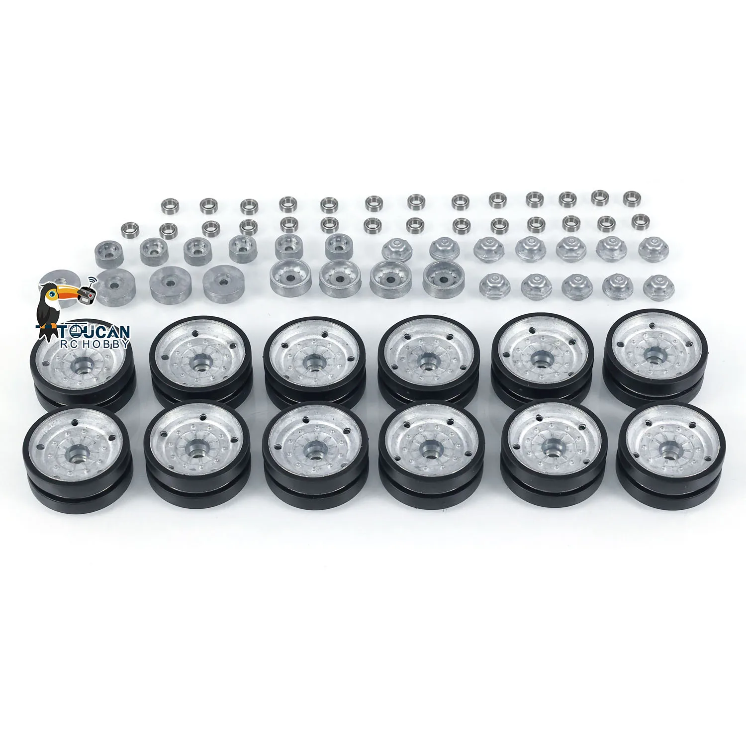 Roues De Route Métalliques Pour Char RC Henglong 1/16 - Compatible Tank IDF Merkava MK IV 3958, Pièces De Rechange