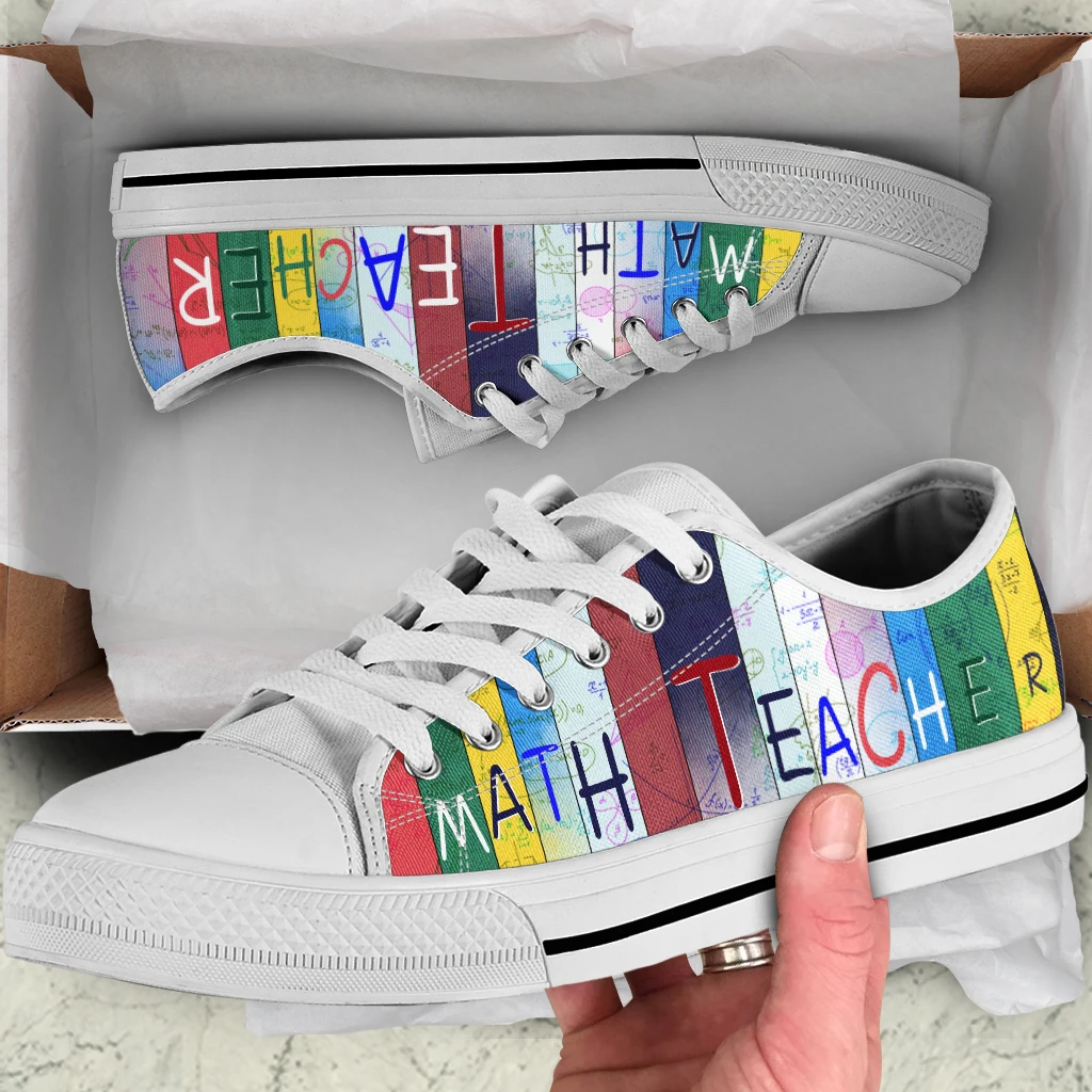 Math Teacher Low Top Shoes Women Sneakers Autumn Women's Canvas Shoes Autumn Women's Canvas Shoes