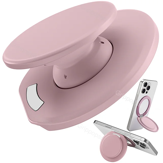 Universal Magnetic Phone Grip and Adjustable Stand - Sleek & Versatile Holder