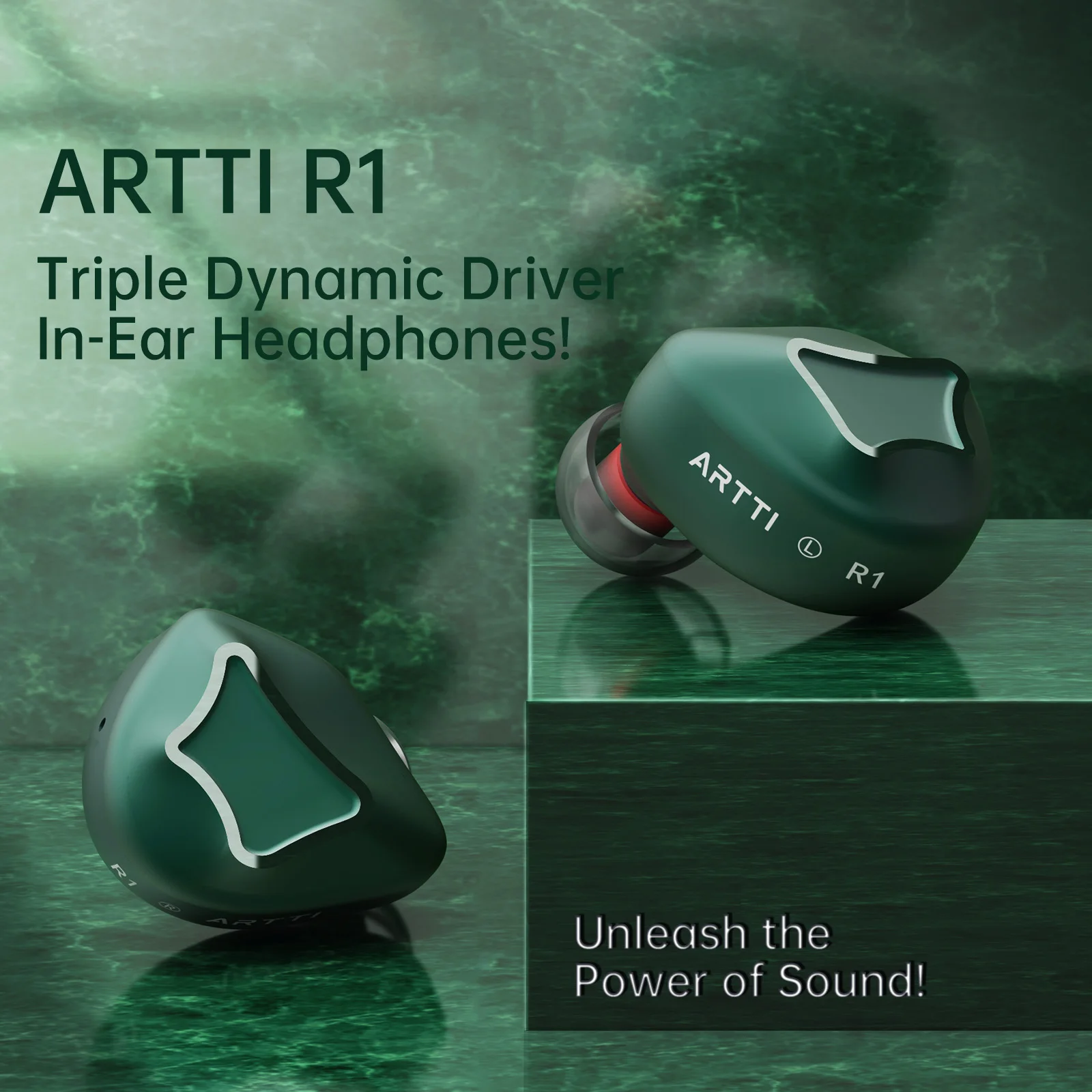 ARTTI R1 HiFi IEMs Wired In-ear Earphones Triple Dynamic Drive Stereo Music Headphone with Detachable 0.78 2-pin 3.5/4.4mm Plug