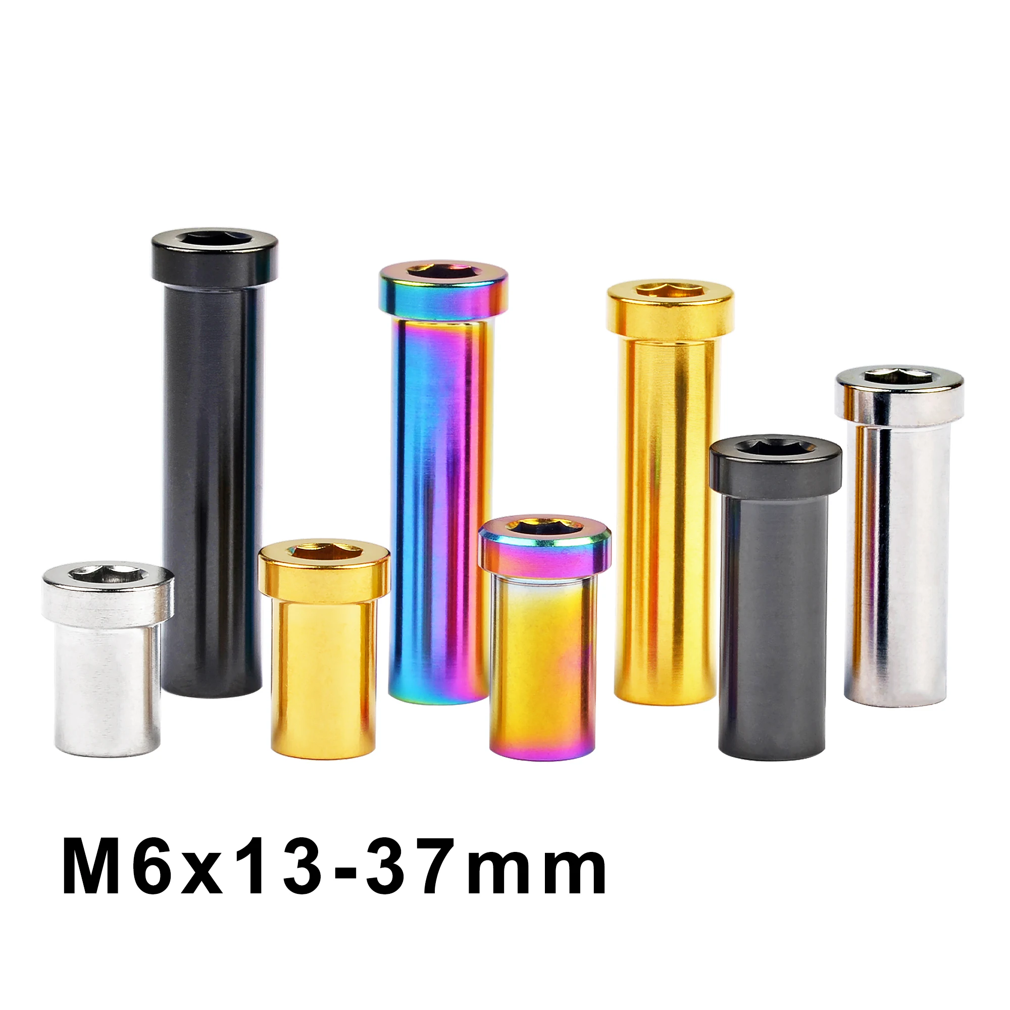 

Weiqijie M6 Titanium Nut Length 13 15 17 21 23 25 31.5 33 35 37mm For Bicycle Brake Bolt Caliper C Clamp Fix Titanium Parts