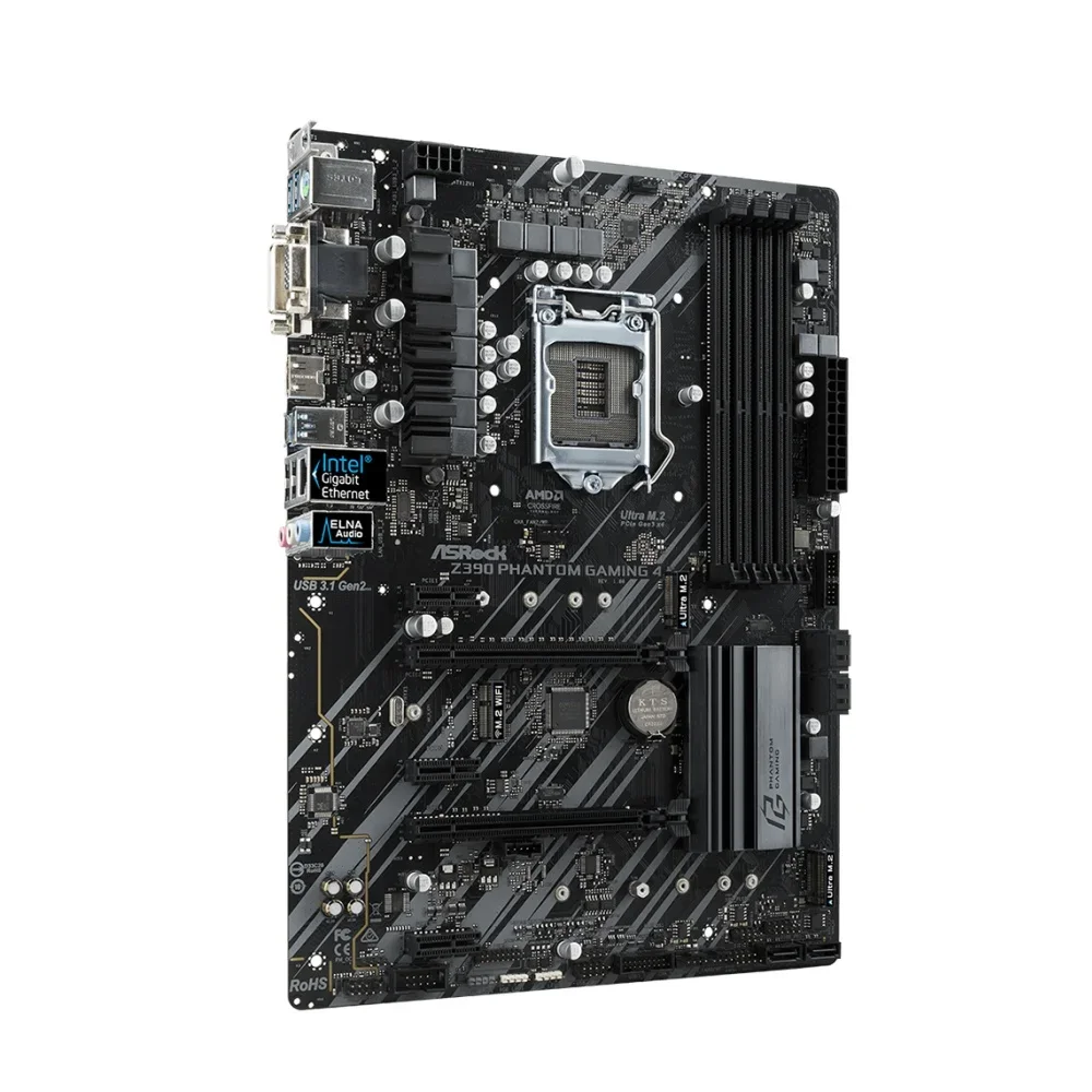 ASRrock Z390 마더보드 지원 i9-9900KF i7-9700 8700K i5-9400F 8600K CPU DDR4 4300MHz 128GB HDMI LGA1151 M.2 PCIE 3.0 ATX