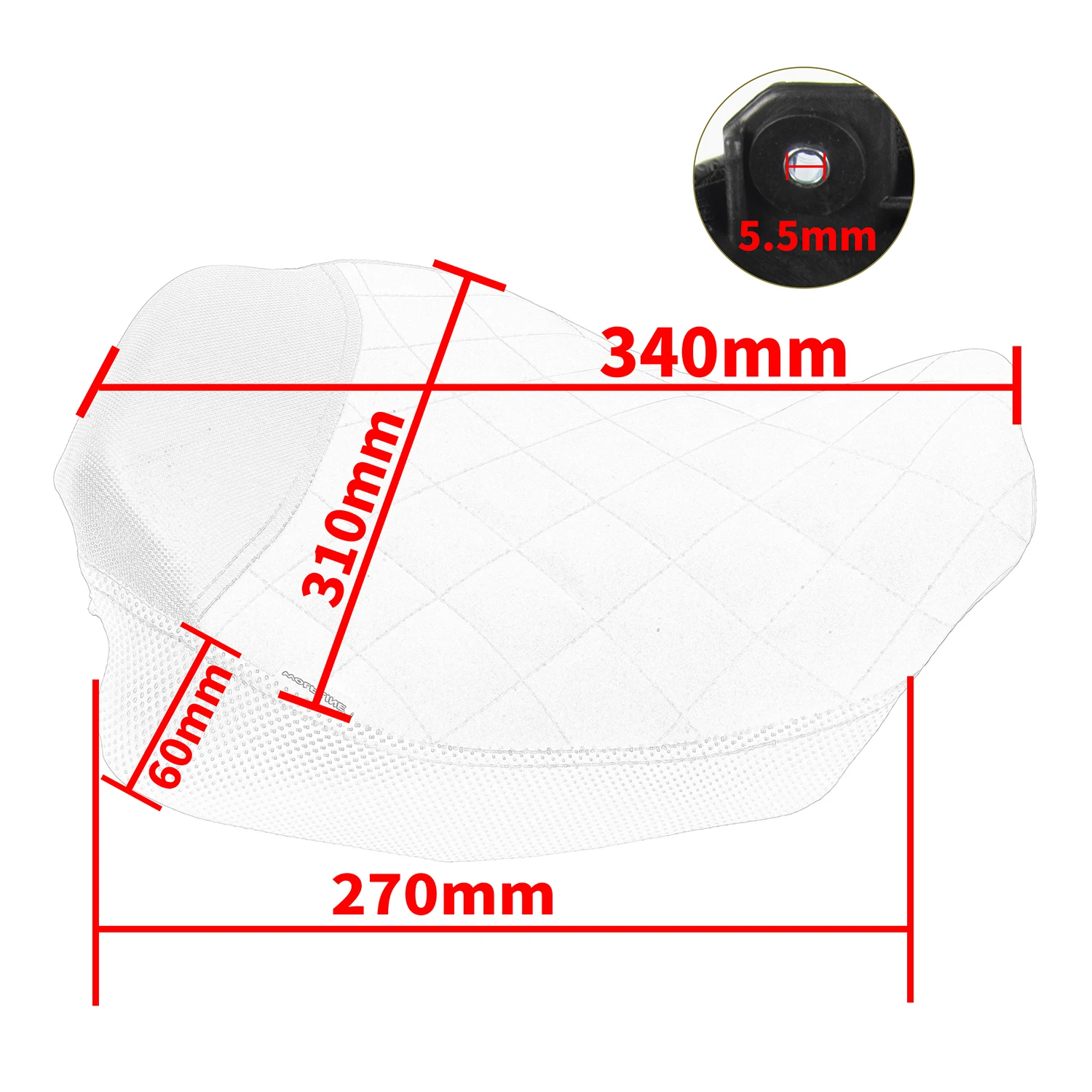 YHNQFB Coussin De Selle Moto Pour CBR650R CB650R CB 650R CBR 650 R, Nouvelle Protection TPE Gel Pad, Confortable Et Antidérapant, Respirant Et Absorbant Les Chocs