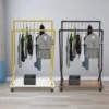 Heavy Duty Clothing Rack Anti-Rust Garment Rack with Wheels Effortless Cleaning Clothing Rack for Bedrooms/Living Rooms 1