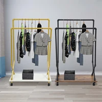 Heavy Duty Clothing Rack Anti-Rust Garment Rack with Wheels Effortless Cleaning Clothing Rack for Bedrooms/Living Rooms 1