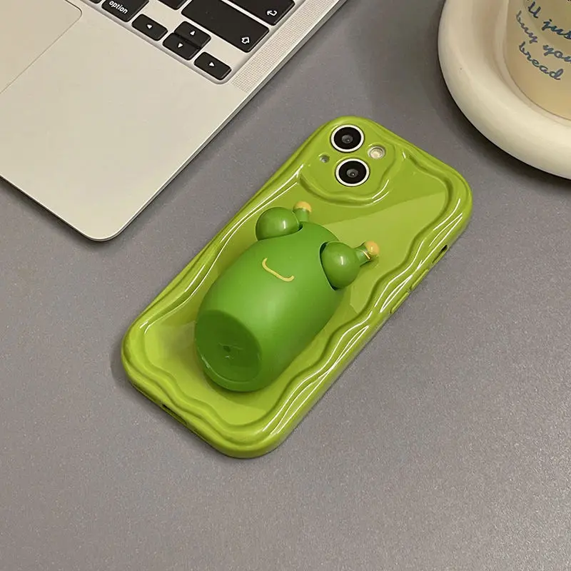 Cute Decompression Squeeze Gazelle Vegetable Bug iPhone15promax14 Phone Case 11/12/13 Soft XR Female 15promax 14prmoax 13promax