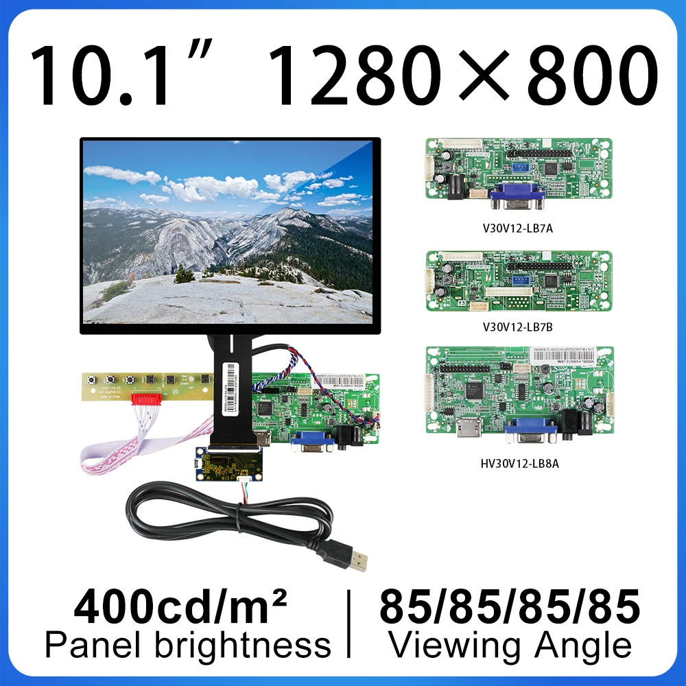 

10.1 Inch lcd screens LVDS 40 Pins Display Screen NV101WXM-N01 With Touch Panel Drive Board 1280*800 Brightness 400