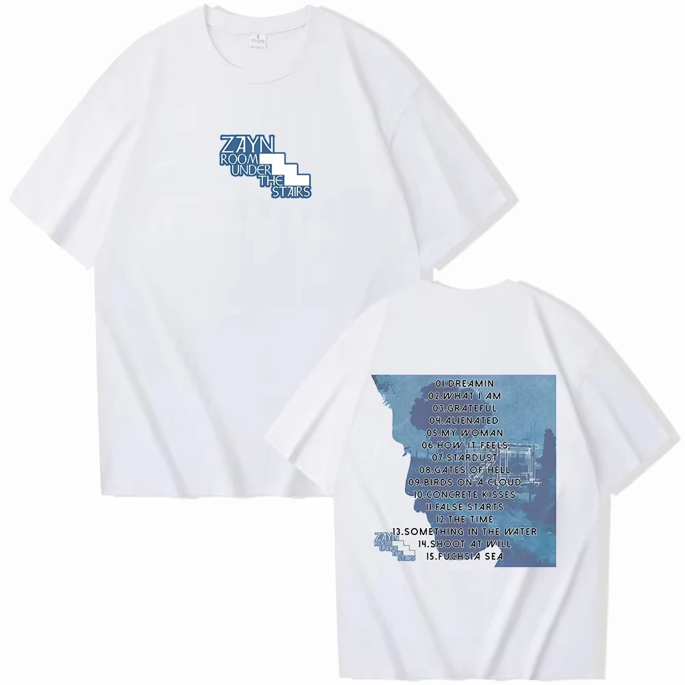Room Under The Stairs 2025 Rapper Zayn Malik T-shirt O-Neck Short Sleeve Fans Gift Top Tee Oversized Casual Men's Women Clothing 3