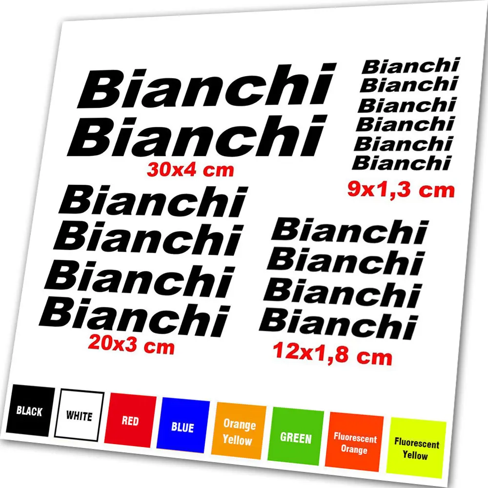 For Bianchi Bike Frame Sticker Decal Set / Available In All Colours