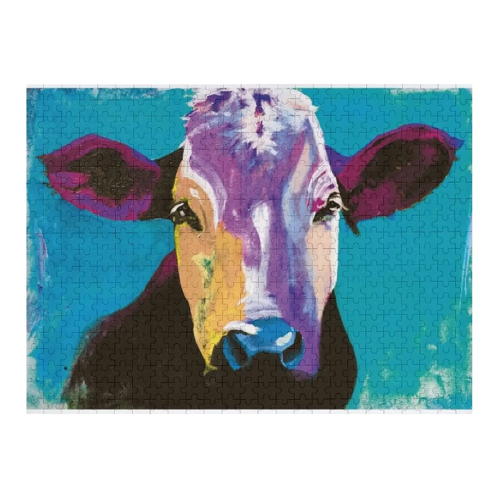 Cow portrait Jigsaw Puzzle Customizable Child Gift Custom Jigsaw Jigsaw Pieces Adults Puzzle diy puppet show toy educational crafts for adultsry puppets for adults hand plastic theatre kids child childrens toys