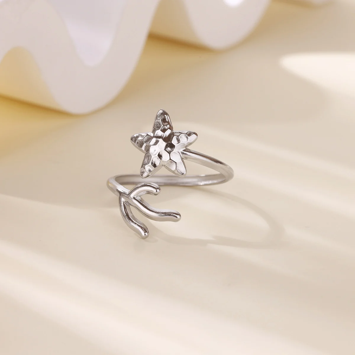 Stainless Steel Geometric Star Rings For Women
