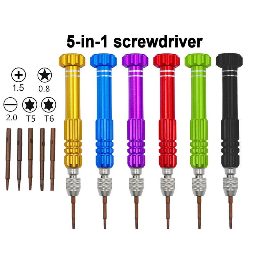

6Set 5in1 Repair Screwdriver Open Set Watch Glasses Disassembly Tool Notebook Watch Repair Tools For Watchmaker Accessories