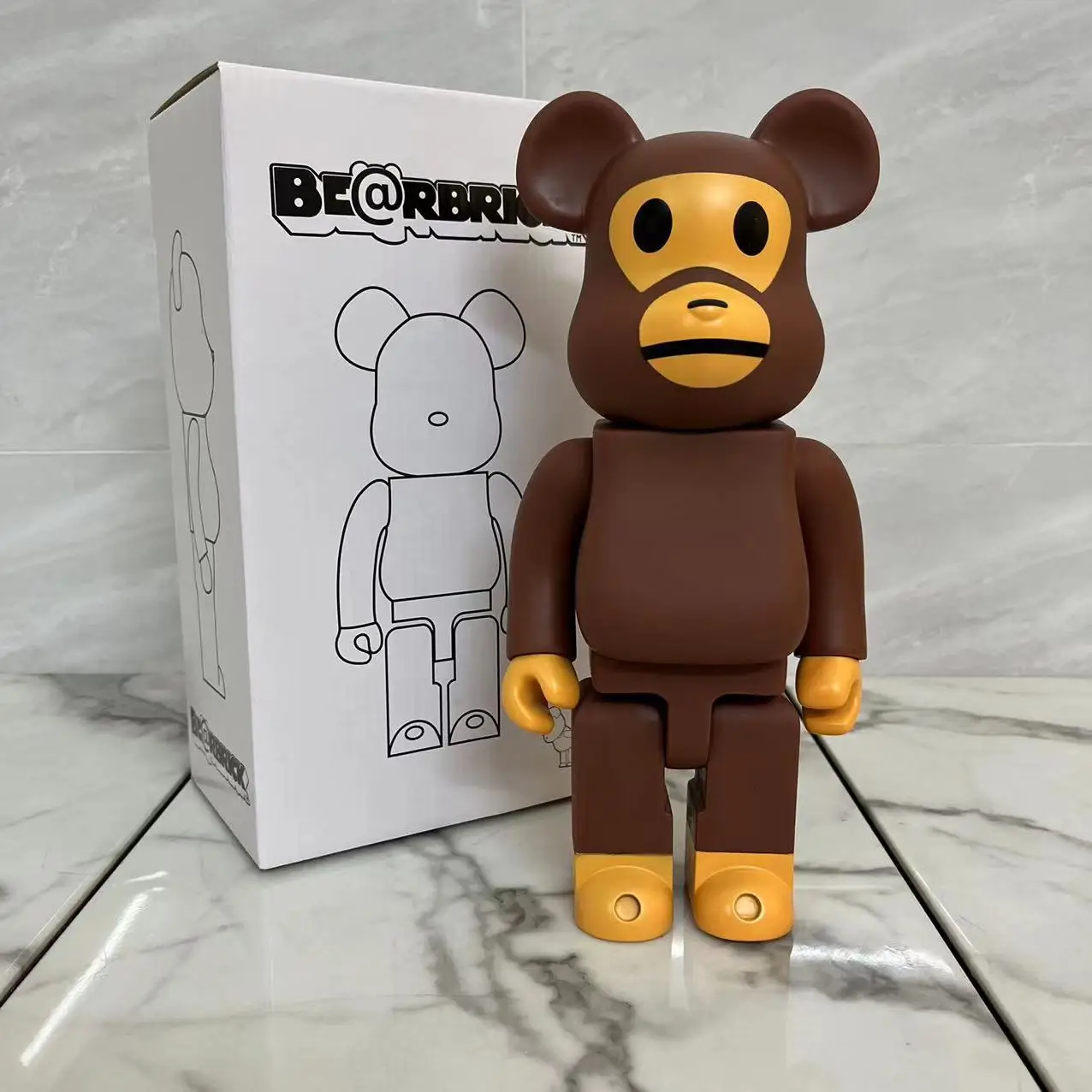 

400% Bear BABY MILO Fashion Momo Bear Medicom model Replica Art Figure As A Gift for Boyfriends Home Decoration Bearbrick Decor
