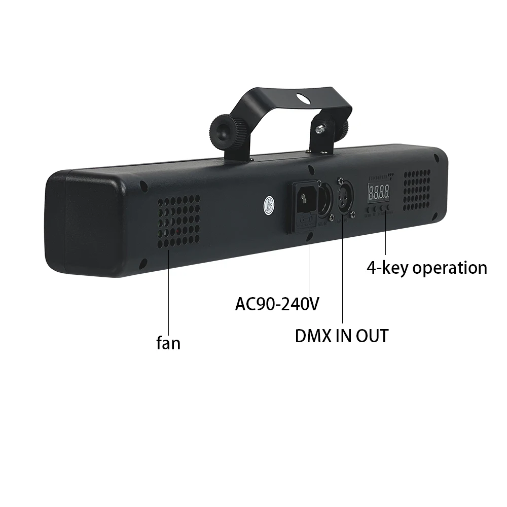 2 개/대 원격 9x12w RGBW 4in1 긴 스트립 LED 벽 세탁기 무대 염색 조명 DJ 바 스트로브 라이트
