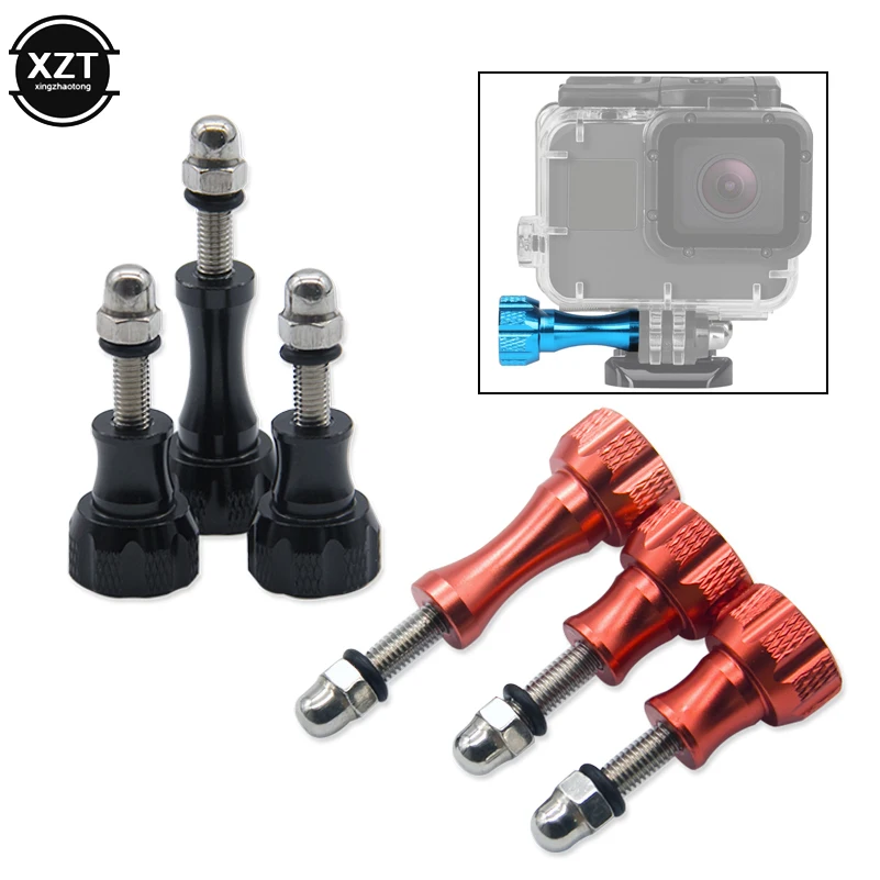 Aluminum Thumb Knob Bolt Screw 3Pcs For GoPro Hero 7 6 5 4 Xiaomi Yi 4K Sjcam SJ4000 H9 Case Tripod Mount Cam Accessory