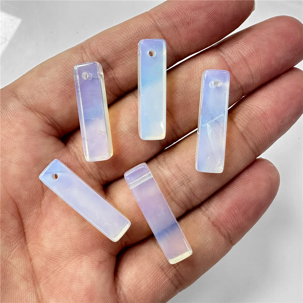 6X21MM Top Drilled Natural Rectangle Pendant Quality Quartz Tiger Eye Jades Beads For Jewelry Making Necklace Earring Wholesale