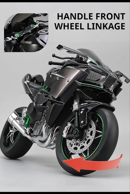 Kawasaki Ninja H2R 1/6 合金バイクモデル 可動フィギュア付