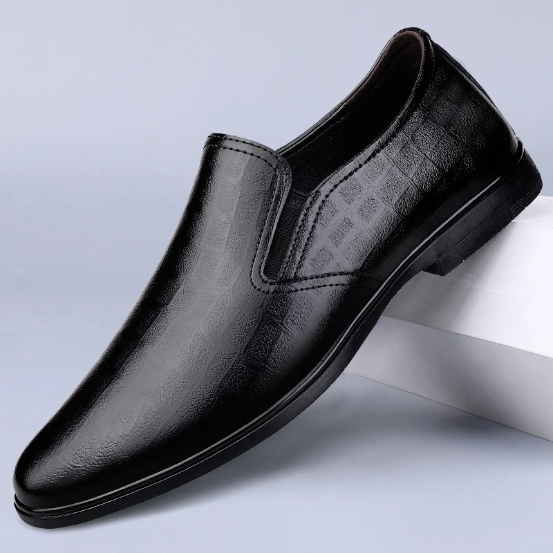 High Quality Brand Men's Genuine Leather Shoes High-end Banquet Dress Shoes Lightweight Comfortable Men's Business Casual
