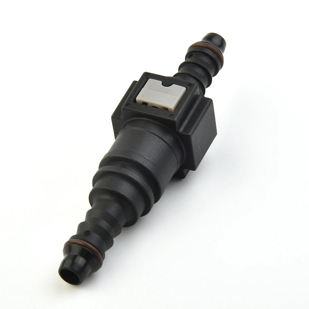 Car Fuel Line Coupler Hose 7.89mm/ID6 Straight Pipe Coupler Quick Disconnect Release Connector Rubber Nylon Accessories 1set