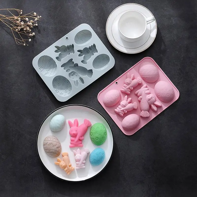 2 Stampi In Silicone Per Cioccolato Pasquale - Forme Coniglietto, Anatra, Uovo, Alimentare, Per Dolci E Ghiaccio