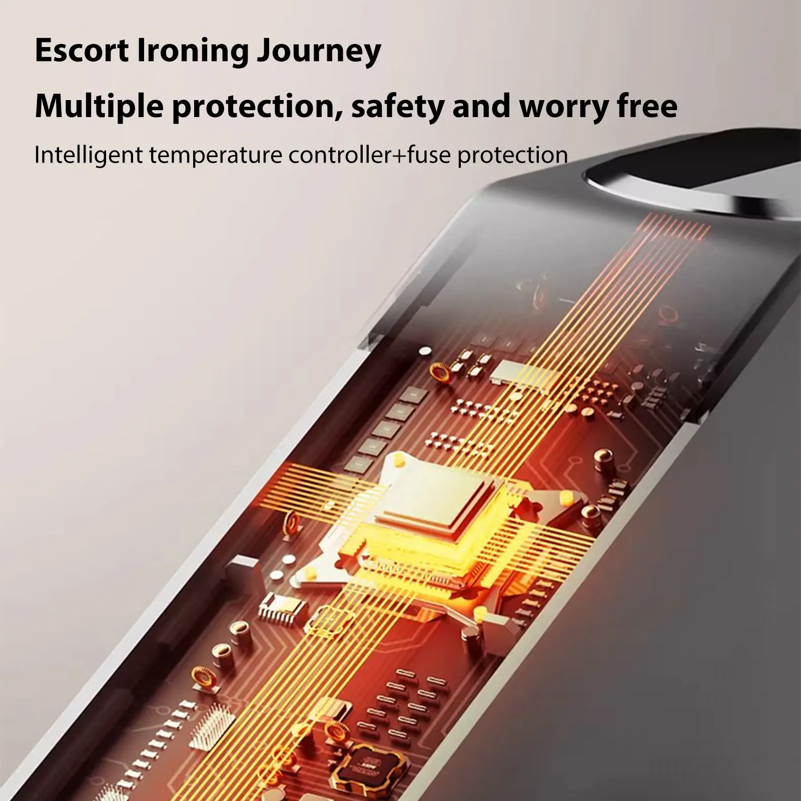 Portable Steam Iron Handheld Garment Steam Iron with Hanger Constant Temperature Heating Fast Wrinkle Remover Overheat for Home