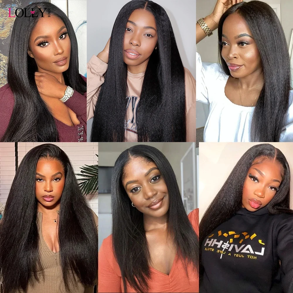 Light Yaki Straight Hair Bundles 1/3/4 Pieces Kinky Straight Human Hair Bundles 8-30 Inch Remy Human Hair Extensions For Women 6