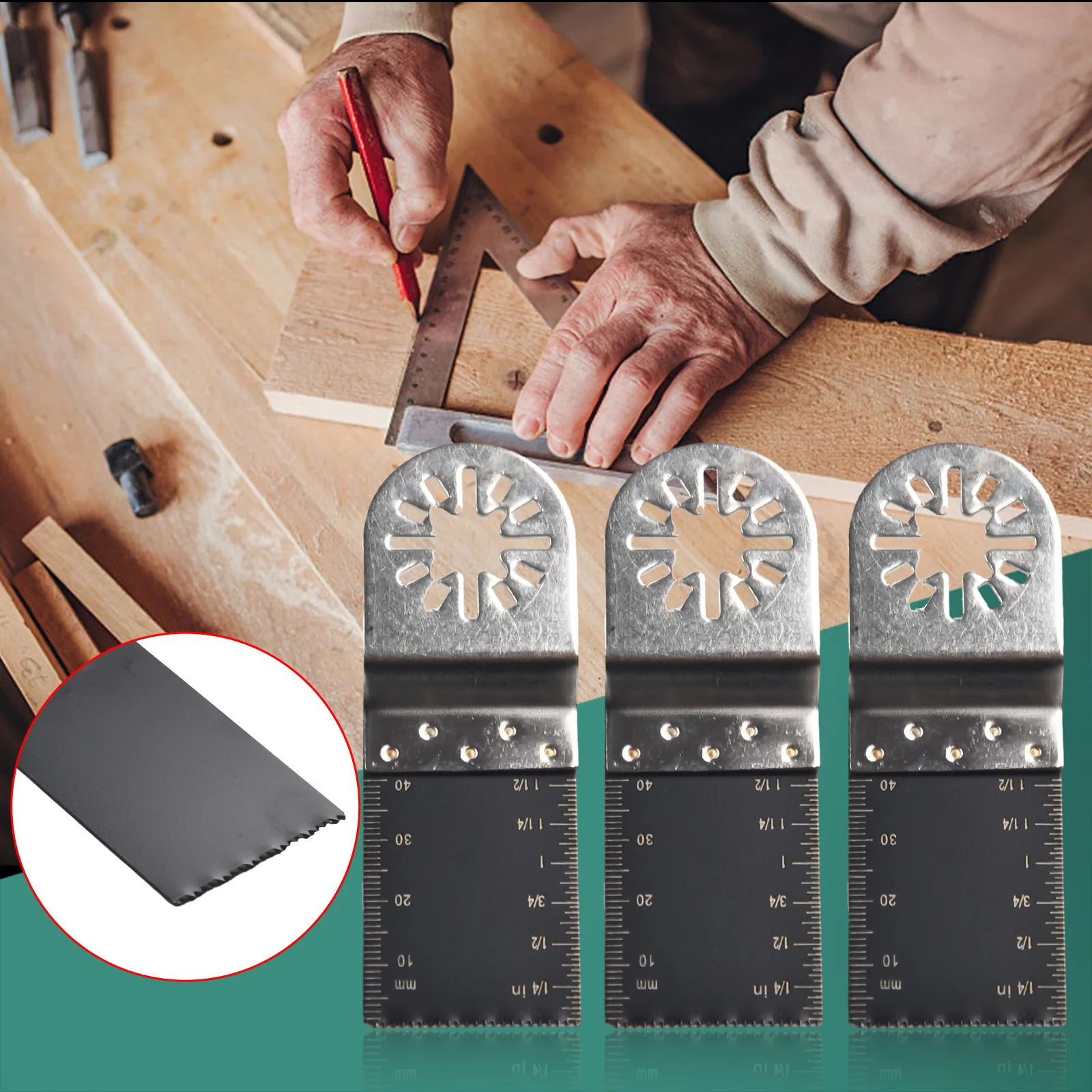 

1/3 Pcs Universal Oscillating Saw Blade Multi Tool Saw 34mm For Metal Wood Cutting Renovator Electric Power Tools Multi Cutter
