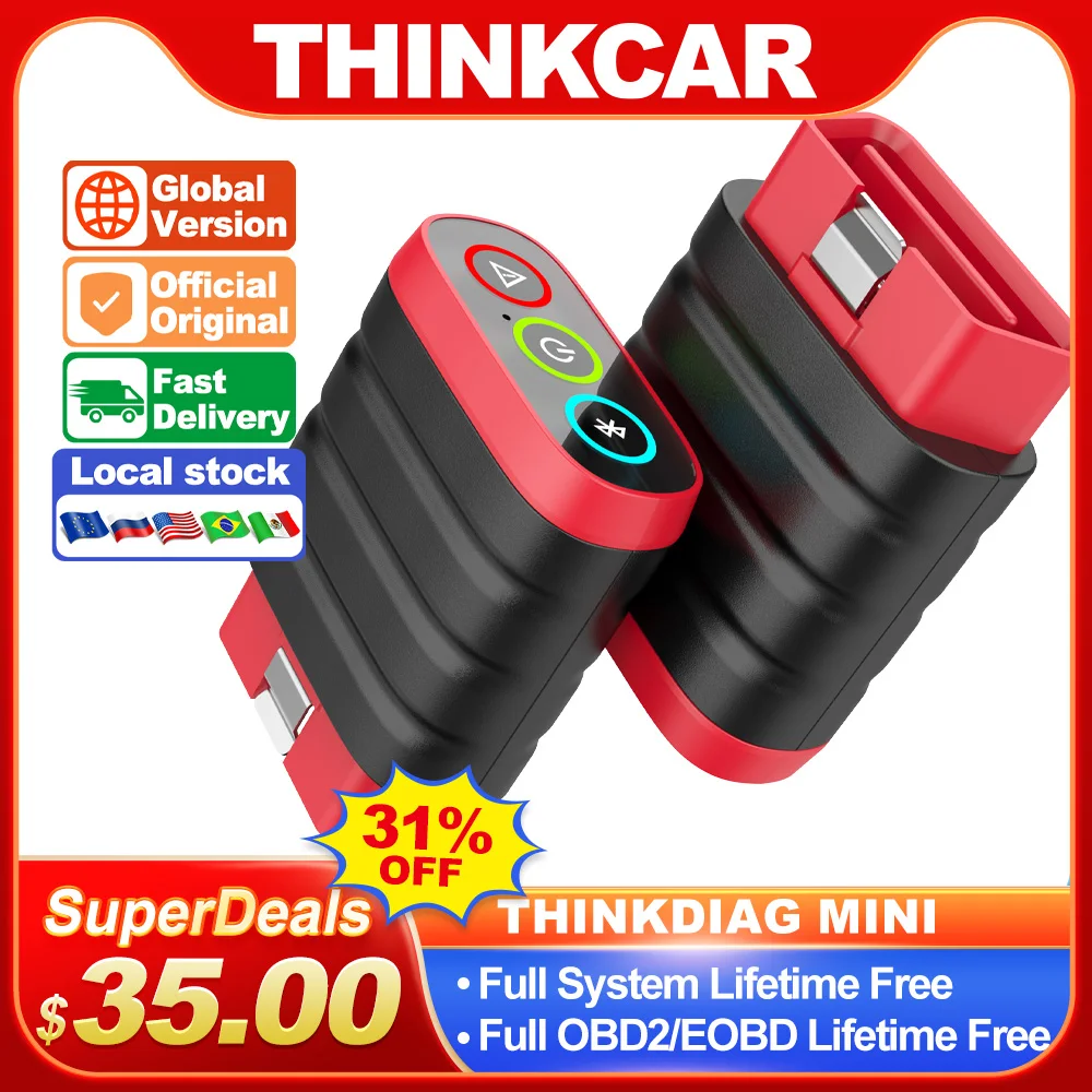   THINKCAR-THINKDIAG 미니 Obd2 스캐너 자동 전체 Obd 2 기능 시스템 진단 도구, 자동차 진단 코드 리더 PK ELM327 