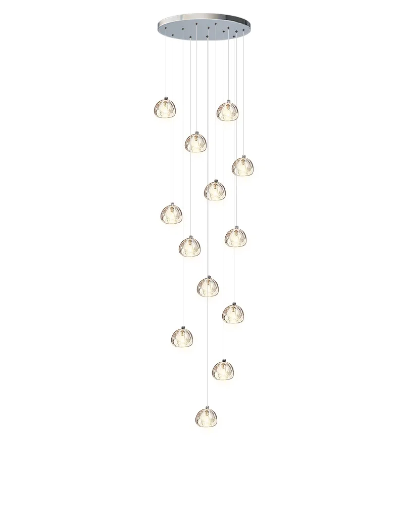Modern K9 Crystal LED Ceiling Chandelier Lobby Lustre Staircase Kitchen Spiral Lamp Decoration Home Appliance Ceiling Light 6
