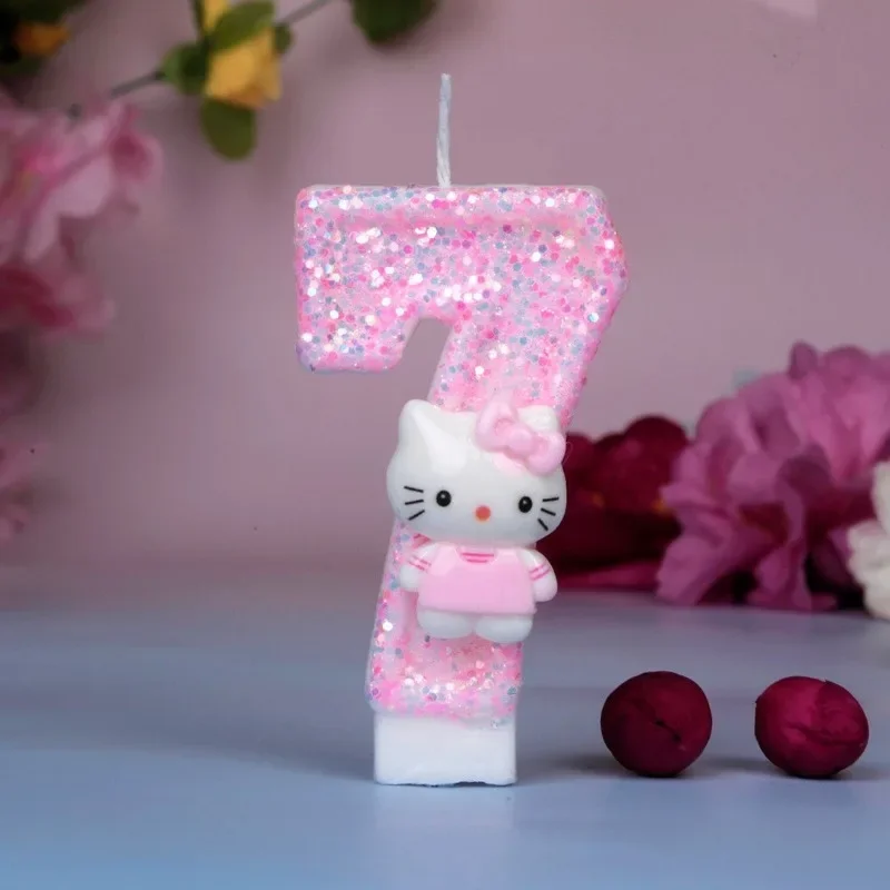 Cake Candles 3D Pink Cartoon Creative Digital Candle for Birthday Cake Cute Decoration for Birthday Party Anniversary Party,decorative candles