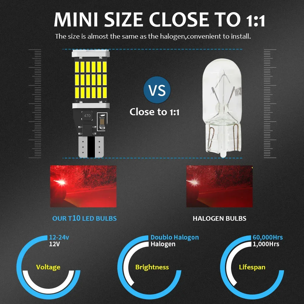 LED Car Bulbs 2PCS Canbus T15 W16W WY16W 4014 45SMD For Auto Bcakup Reverse Lamp Car Tail Brake No Error 6000K White Red Amber