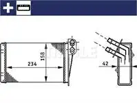

Heater radiator for CLIO II KANGOO 98