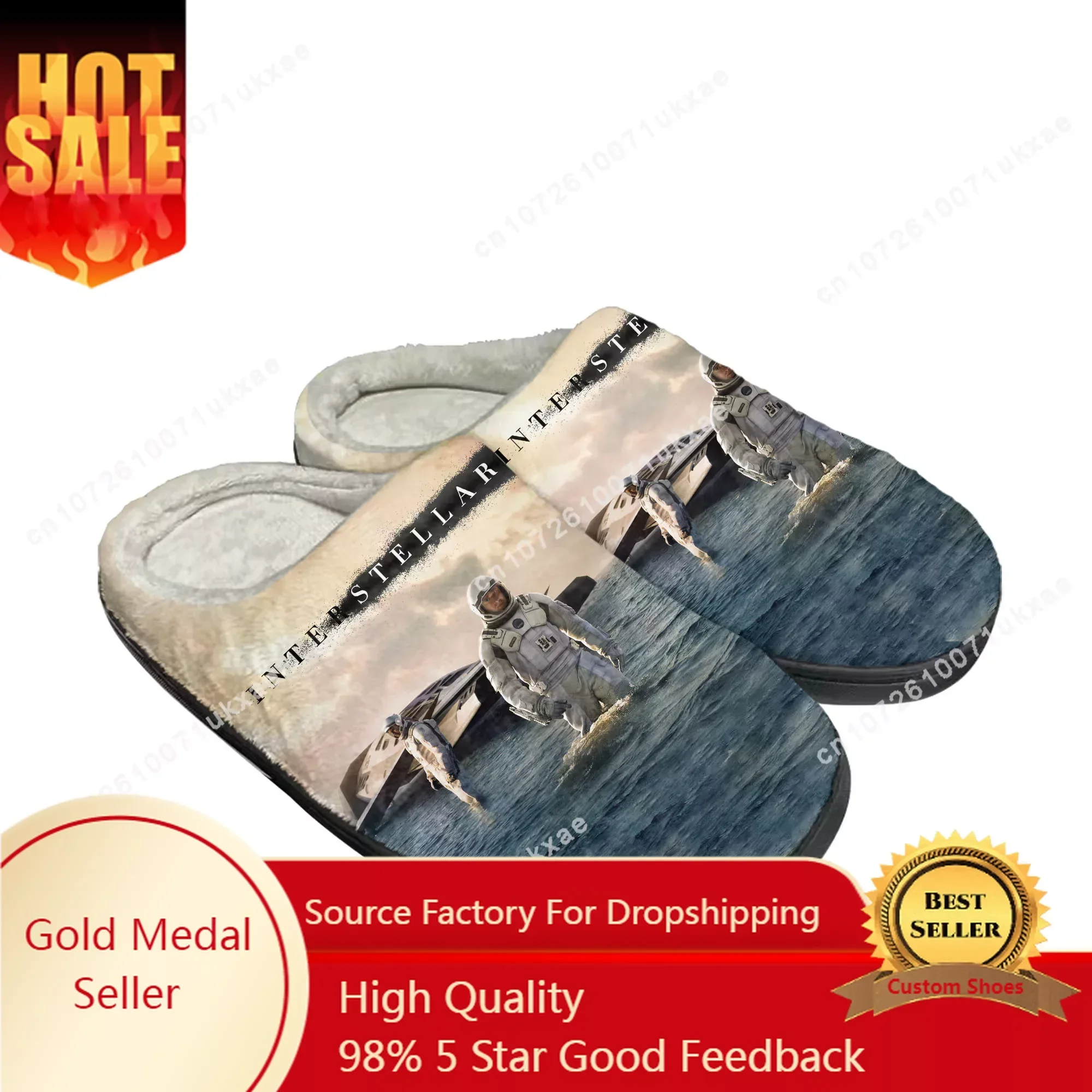Interstellar Science Fiction Film wormhole Home Cotton Slippers Mens Womens Plush Bedroom Casual Keep Warm Shoes Customized Shoe