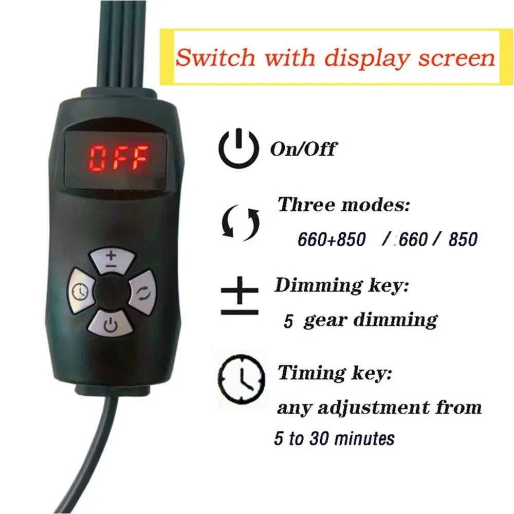 Height Adjustable 4/5 Lamps Red Light Device with 660nm&850nm,Recover Muscle for Skin，Waist,Knee,Head,Shoulder Relief Fatigue