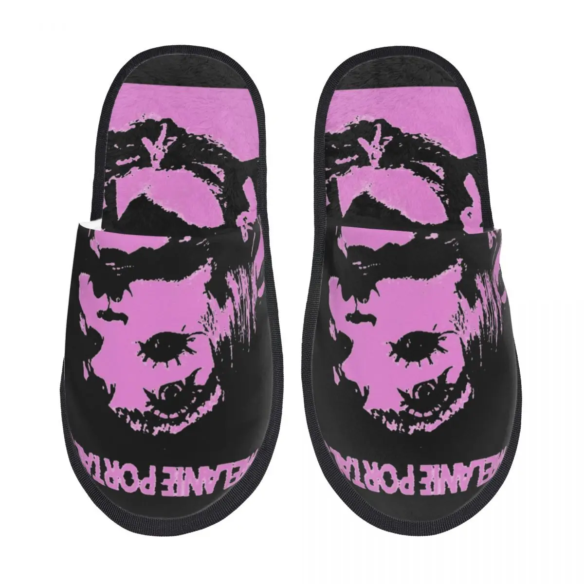 

Melanie Portals Melanie Martinez Plush Slippers Living Room Cry Baby Soft Household Fur Slides Slippers Non-slip