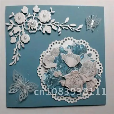 

Craft Die Cutting Carbon Steel Embossing Stencils Flower Cutting Dies Scrapbooking Photo Album DIY Decorative