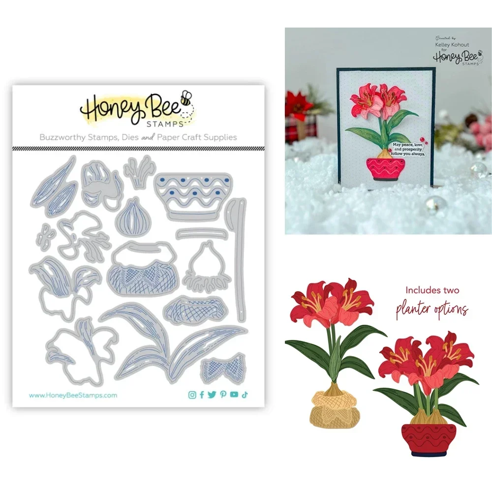 데미티 허니비 다이 레이어 꽃 절단 다이, 금속 절단, DIY 금형, 스크랩북 종이 제작, 수제 공예, 2023 신제품