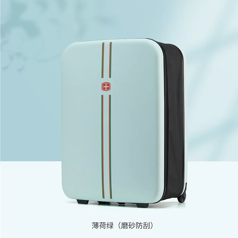 New Folding Suitcase Women's One-way Wheel Trolley Case 20 Inch Boarding Case Men's 24 Inch Portable Travel Case