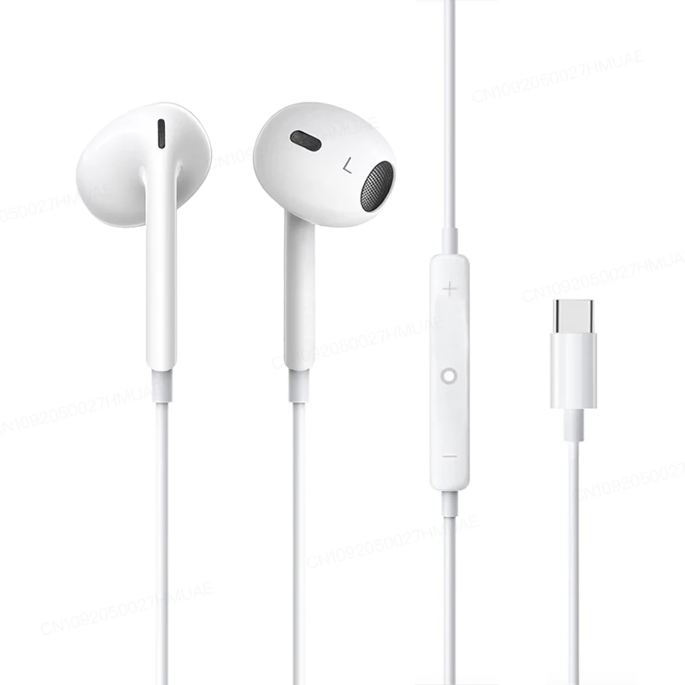 Original Type C Wired Earphones for Apple iphone 16 15 Samsung Galaxy S23 S21 S22 Ultra Plus