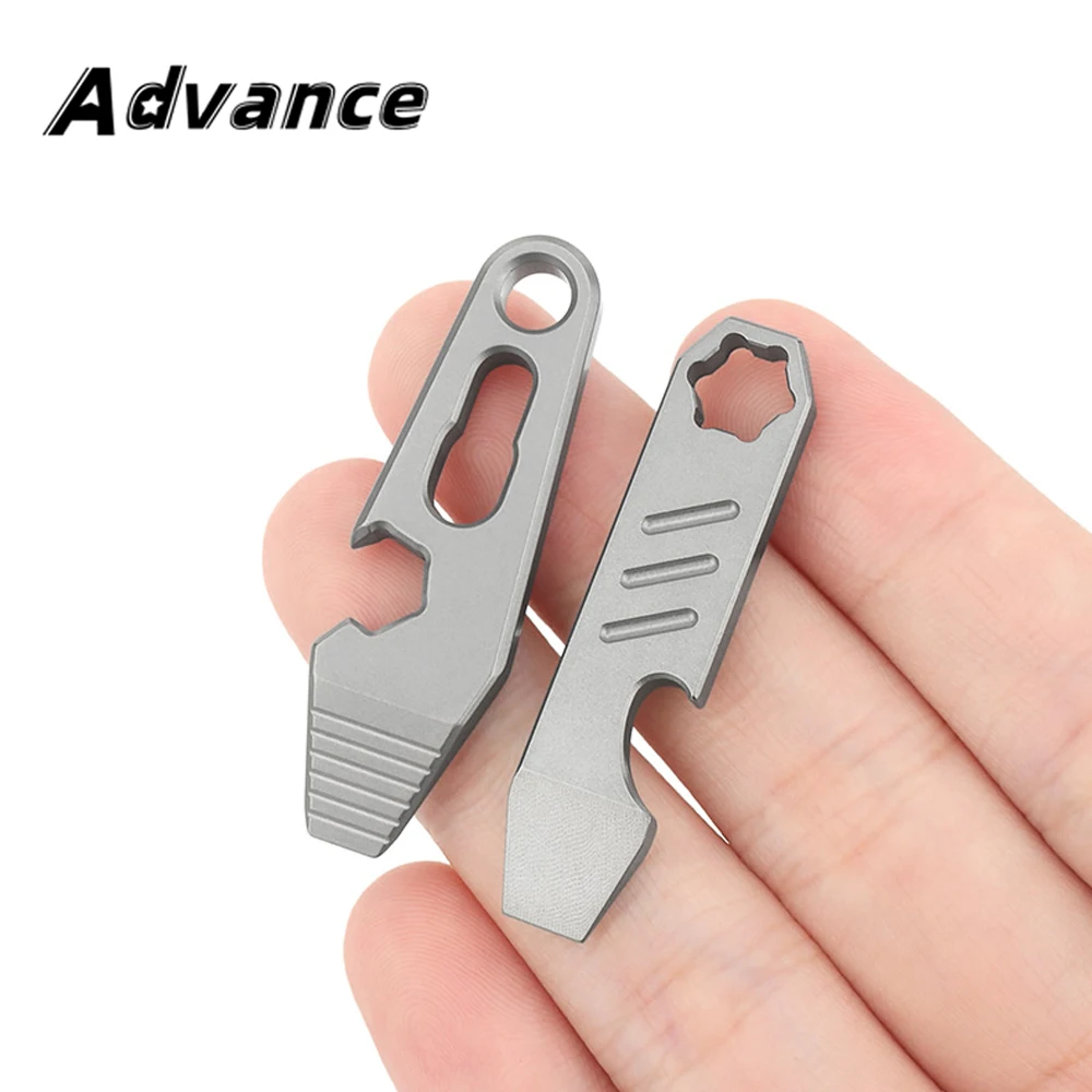 Titanium Mini Bottle Opener Multi-Tool Titanium Alloy Outdoor EDC Key Chain multi function tool wine bottle opener tactical keychain keychain tool