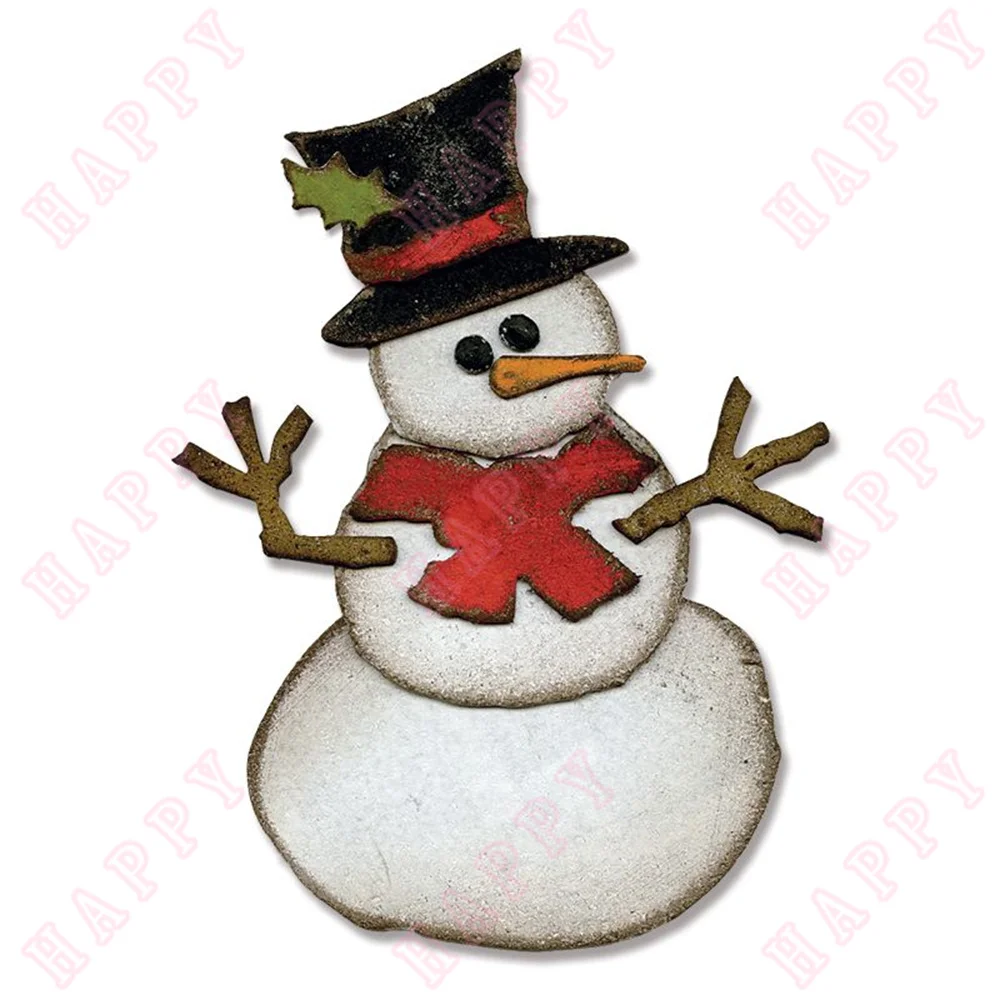 Christmas Reindeer Snowman Santa Claus New Metal Cutting Dies Stamps Stencil For Scrapbook Decoration Template DIY Card Stickers Scrapbooking Supplies Embossing Stamps Metal Cutting Die